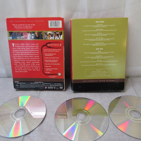 House MD DVD Set Season 3 4 Disc Slip Cover Medical Comedy TV Series - Picture 5 of 7